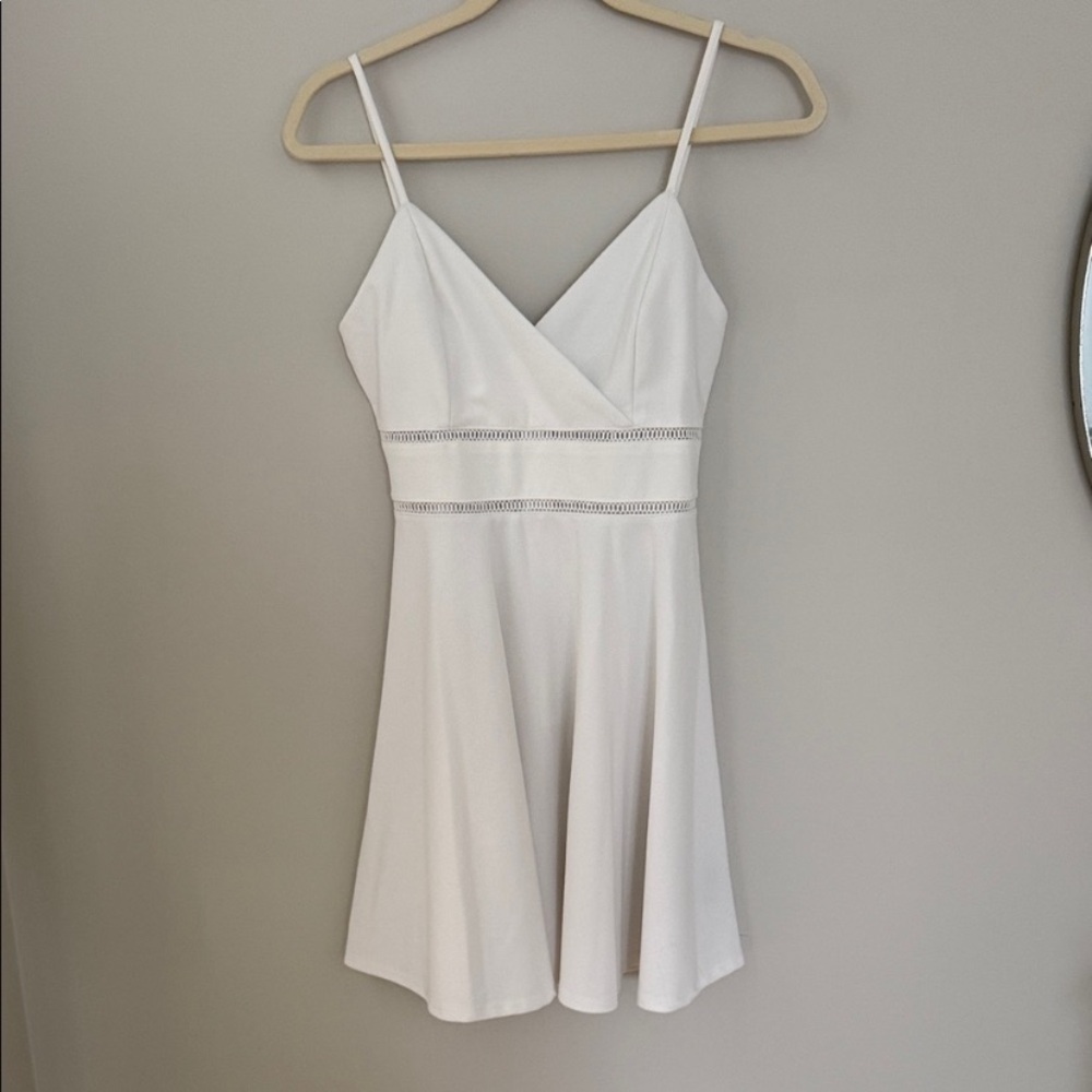 White Spaghetti-Strap Mini Dress